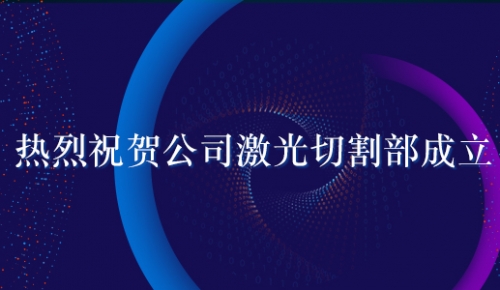  博鱼官网登录入口（中国）博鱼有限公司公司激光切割部成立！